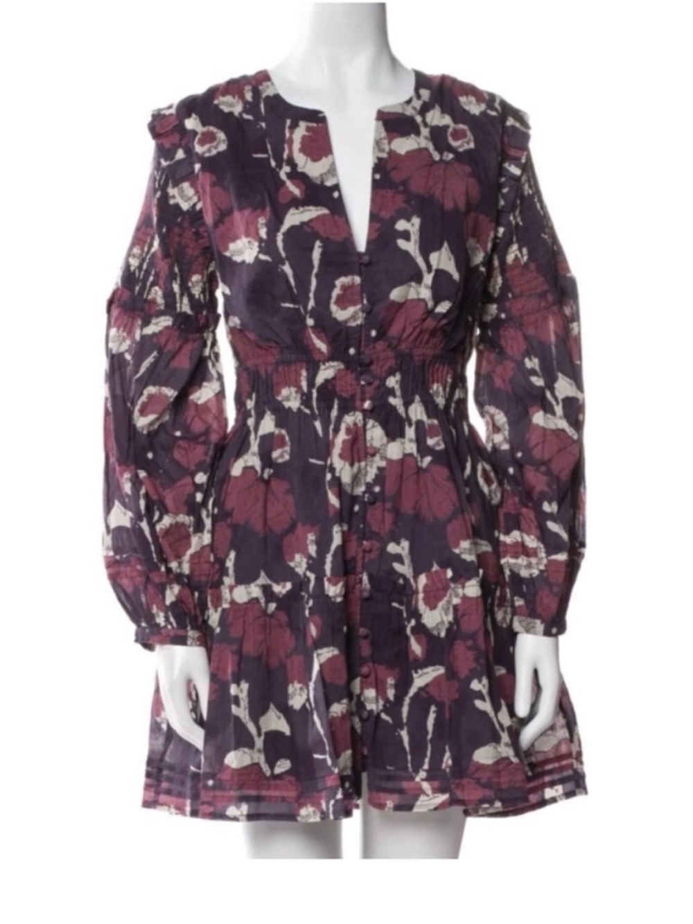 Cleobella Plum & Magenta Floral Mini Dress